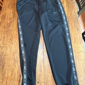 Nike Black Joggers with Logo Stripes
